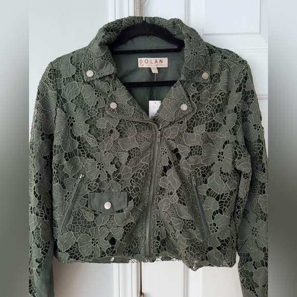 Anthropologie Dolan Lace Moto Jacket, Size M - Picture 7 of 13